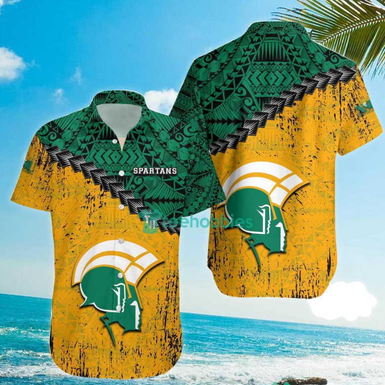 Norfolk State Spartans NCAA Grunge Polynesian Tattoo Hawaiian Shirt