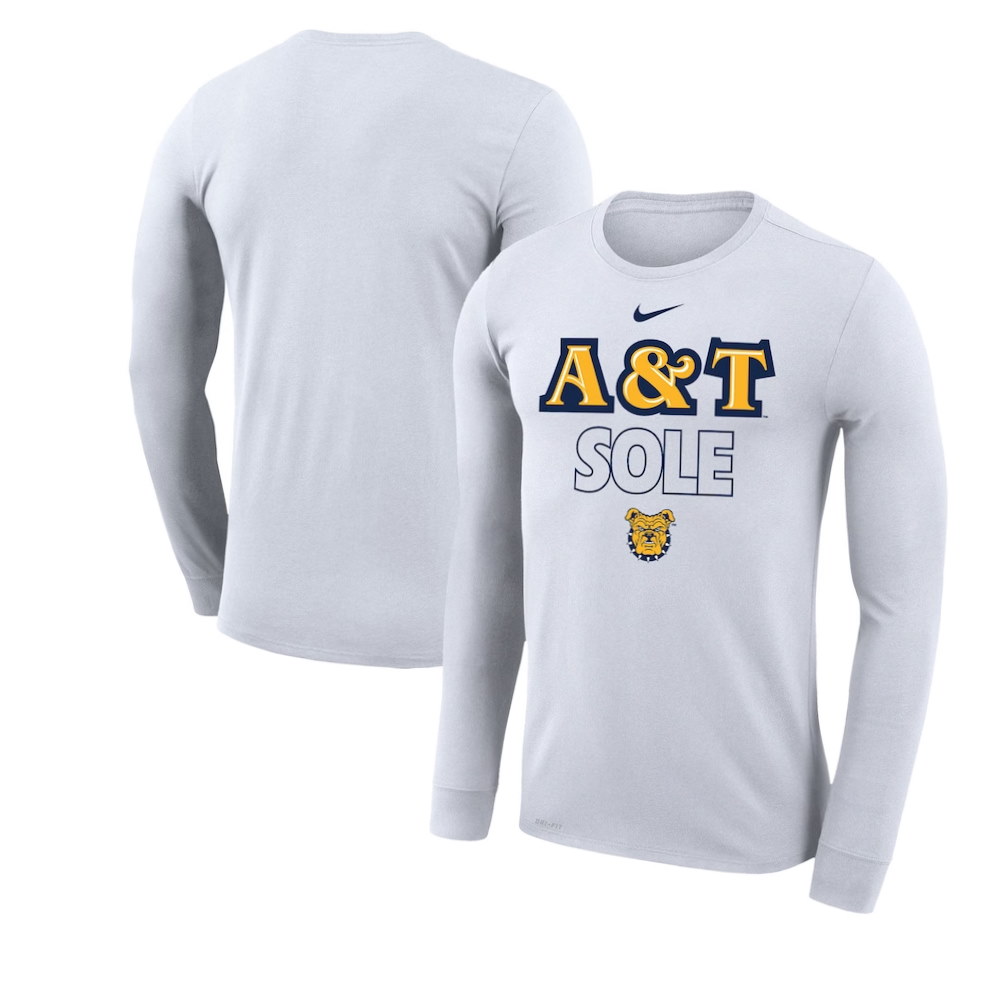 North Carolina A&T Aggies On Court Bench Long Sleeve T-Shirt