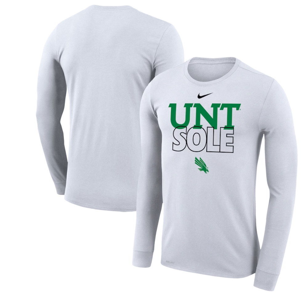 North Texas Mean Green On Court Bench Long Sleeve T-Shirt