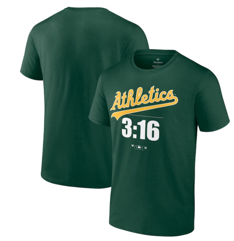 Oakland Athletics Stone Cold Steve Austin Green 3:16 T-Shirt