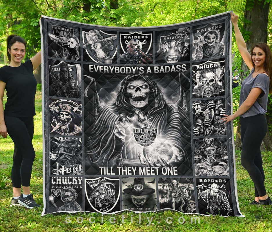 Oakland Raiders Halloween 3D Customized Quilt Blanket