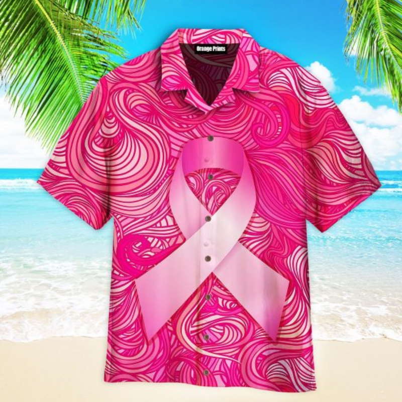 October Breast Cancer Awareness Hawaiian Shirt