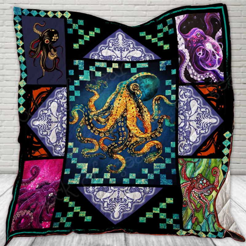 Octopus 3D Quilt Blanket