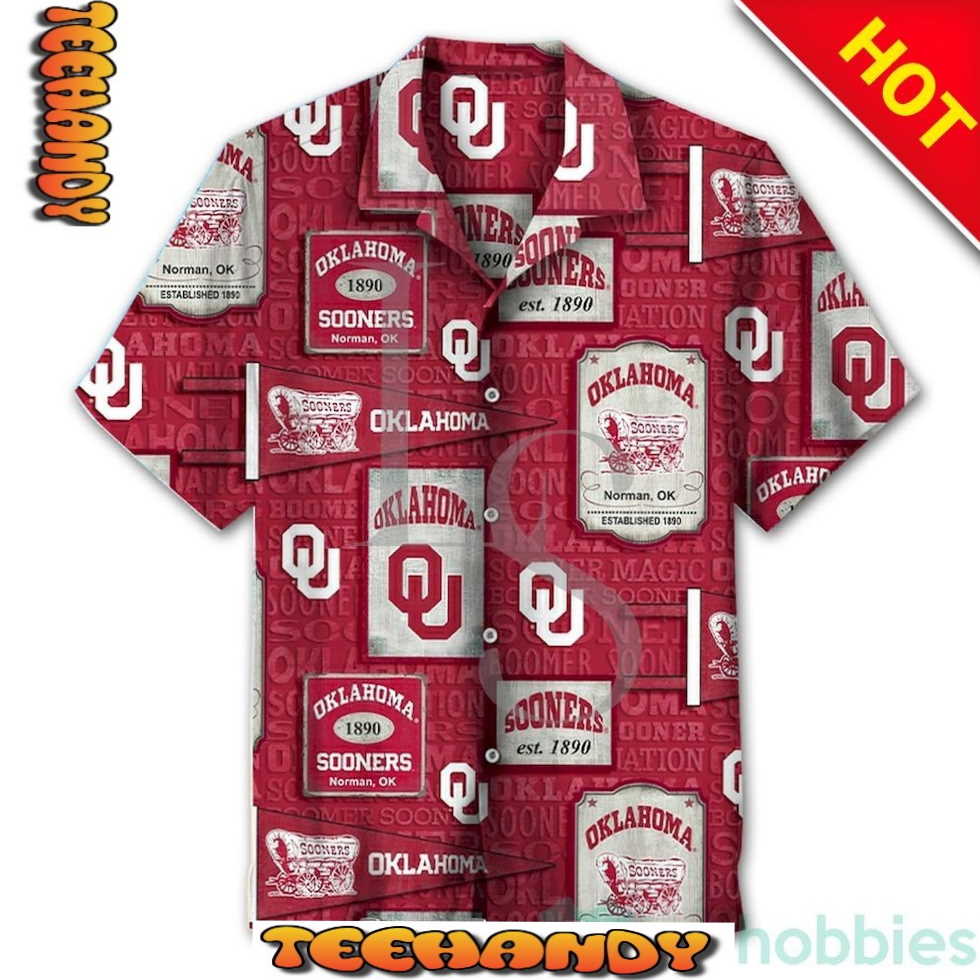 Oklahoma Sooners Vintage Hawaiian Shirt