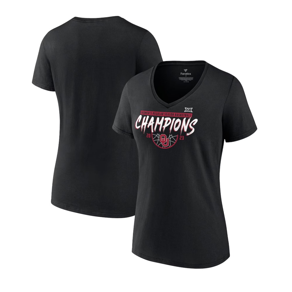 Oklahoma Sooners Women’s 2023 Big 12 Women’s Basketball Regular Season Champions T-Shirt