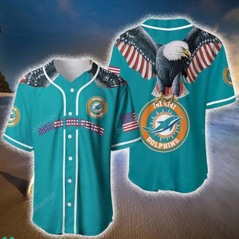 Onres design NFL Miami Dolphin Shirt American Eagle Baseball Jersey