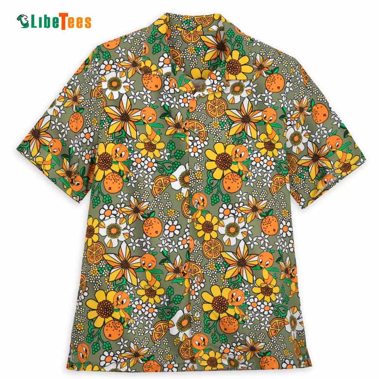 Orange Bird Beach Relax Shirt, Disney Hawaiian Shirt