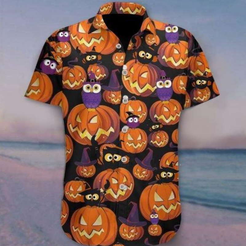 Owl Halloween Hawaiian Shirt