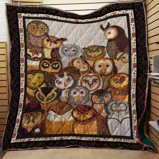 Owl Washable Handmade 3D Quilt Blanket