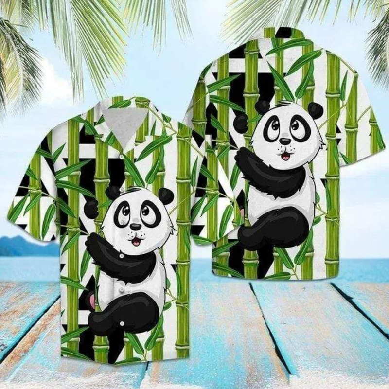 Panda With Bamboo Hawaiian Shirt