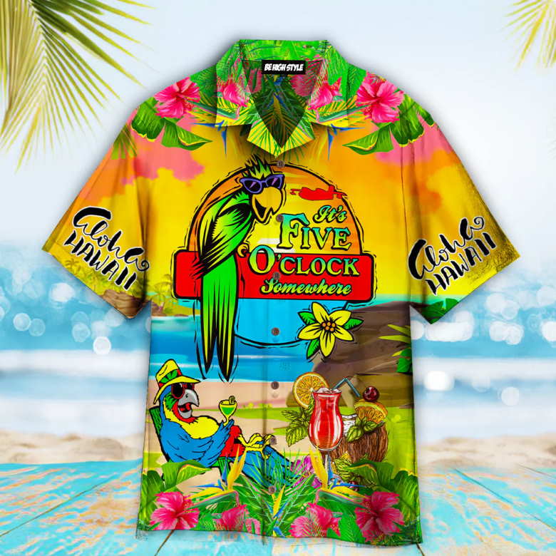 Parrot It’s 5 O’clock Somewhere Alola Hawaiian Shirt