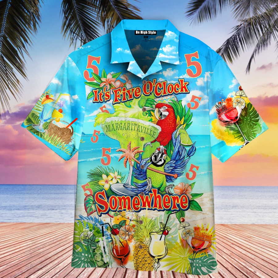 Parrot It’s 5 O’clock Somewhere Hawaiian Shirt