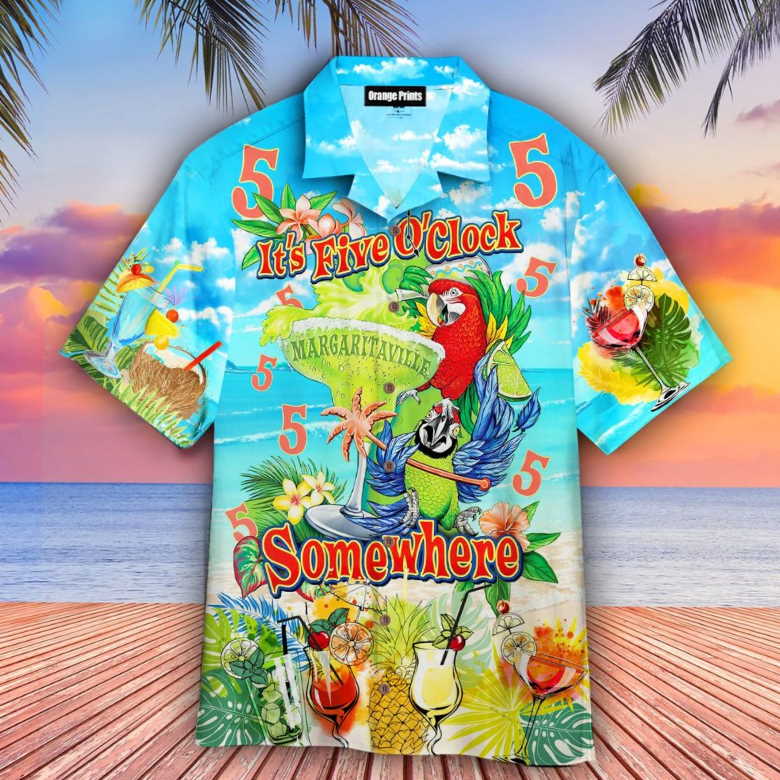 Parrot It’s 5 O’clock Somewhere Hawaiian Shirt