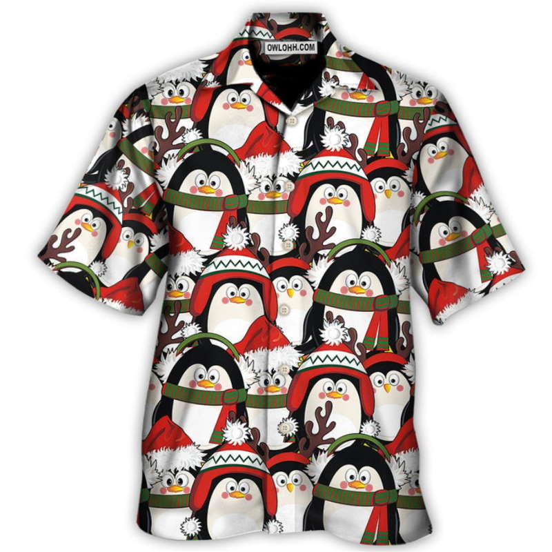 Penguin Cute Style In Snow Hawaiian Shirt For Men And Women