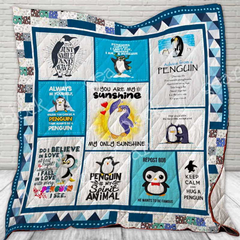 Penguin Is My Spirit Animal 3D Quilt Blanket