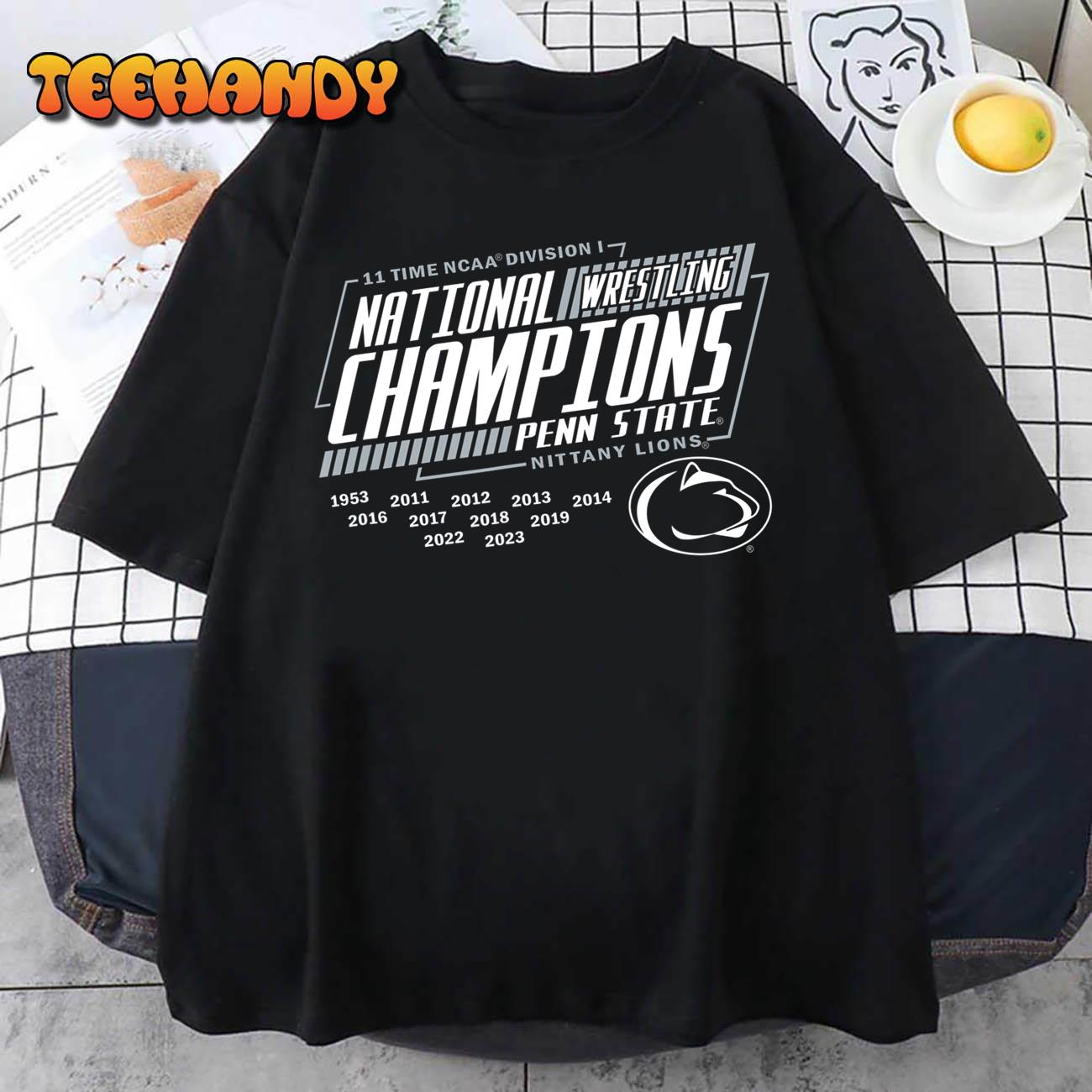 Penn State Nittany Lions National Champs Wrestling 2023 11X T-Shirt