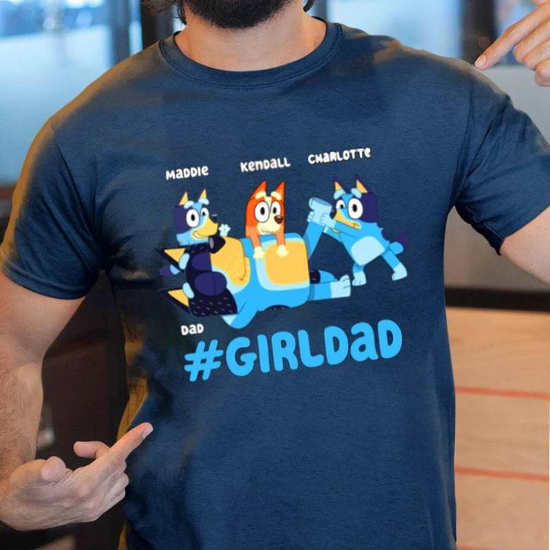 Personalized Bluey Dad Life Fathers Day Gift Shirt