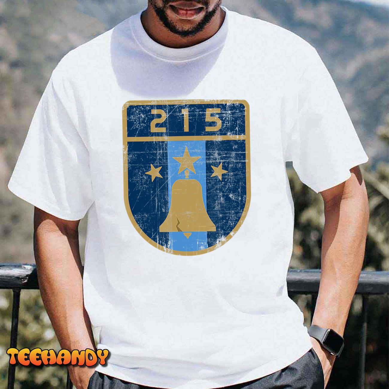 Philadelphia City 215 Star Badge Vintage Retro T-Shirt