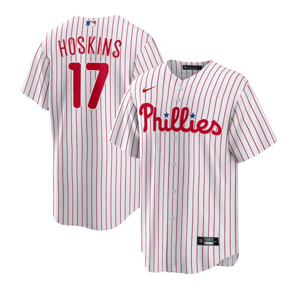 Philadelphia Phillies Rhys Hoskins White Home Replica Player Name Jersey