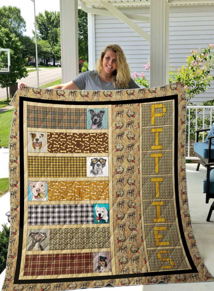 Pitbull 3D Quilt Blanket