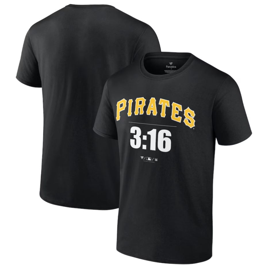 Pittsburgh Pirates Stone Cold Steve Austin Black 3:16 T-Shirt