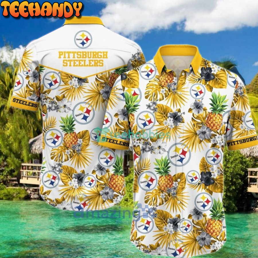 Pittsburgh Steelers NFL Pineapple Tropical Pattern Hawaiian Shirt And Short