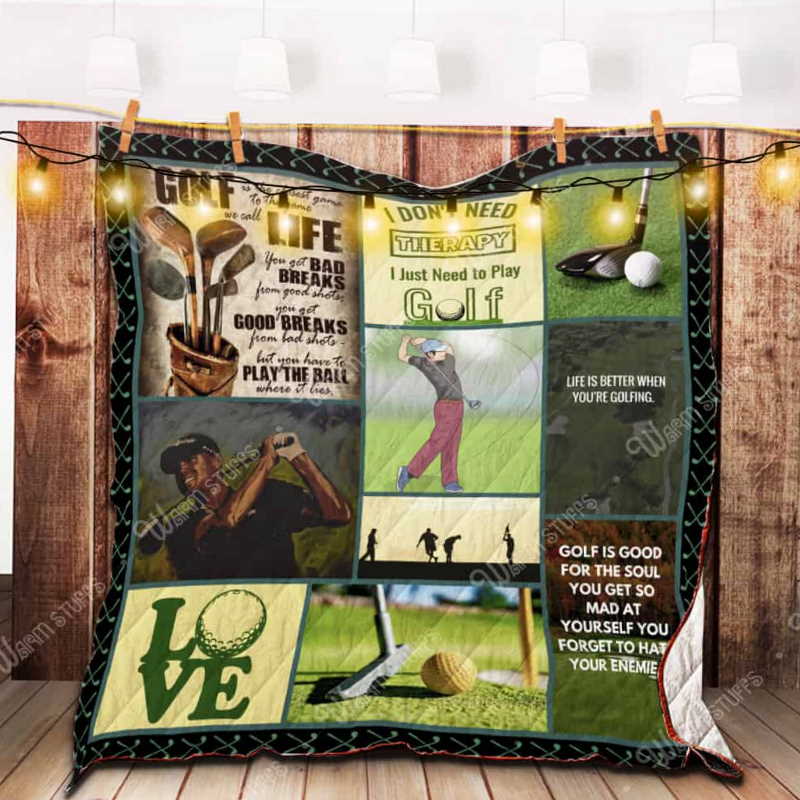 Play Golf 3D Customized Quilt Blanket