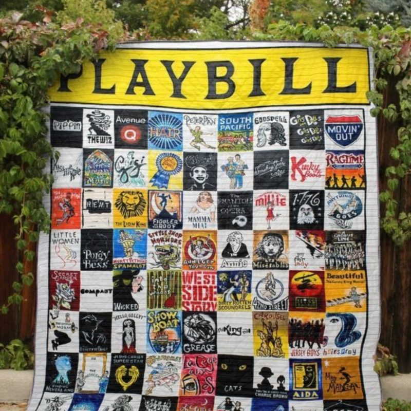 Playbill Memories Fabric 3D Customized Quilt Blanket