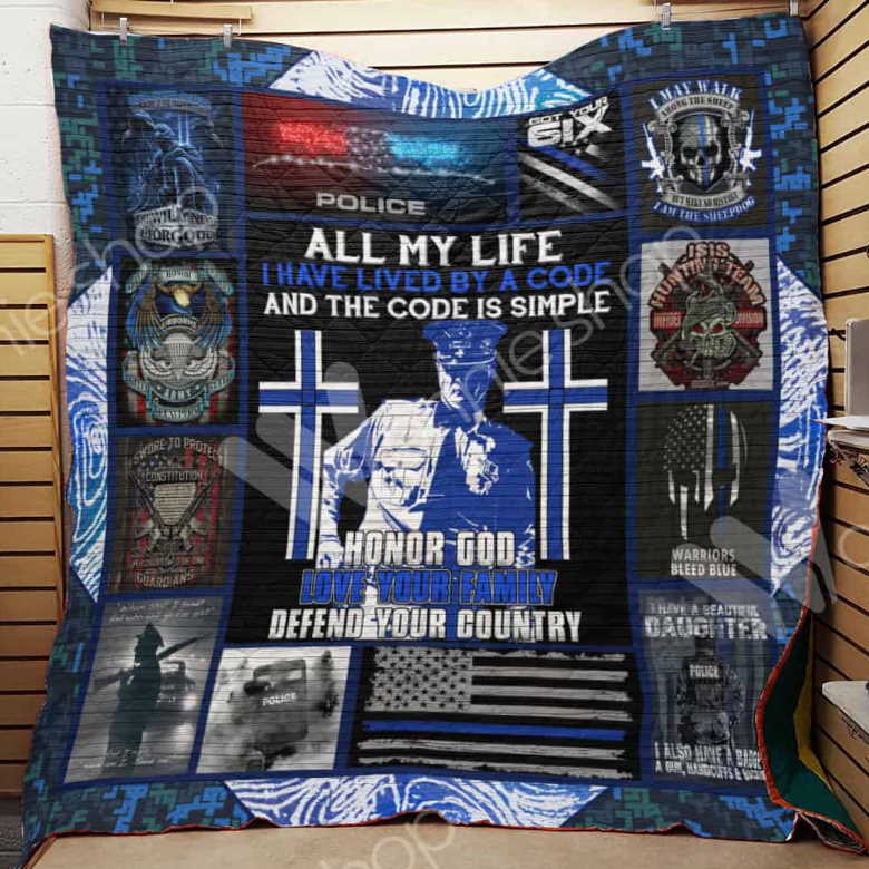 Police 3D Customized Quilt Blanket