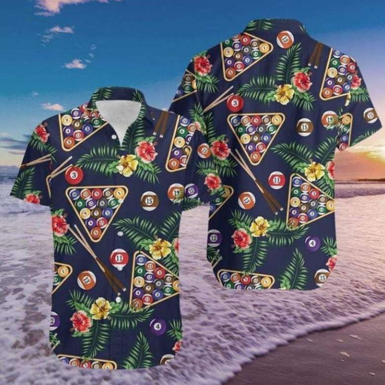 Pool Billiard Tropical Hawaiian Shirt