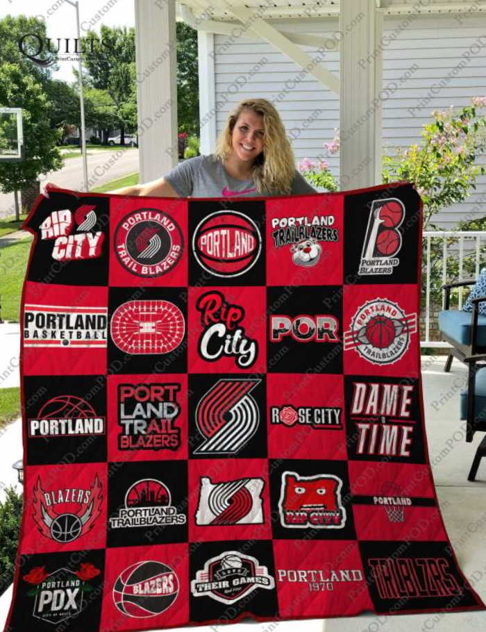 Portland Trail Brazers 3D Customized Quilt Blanket