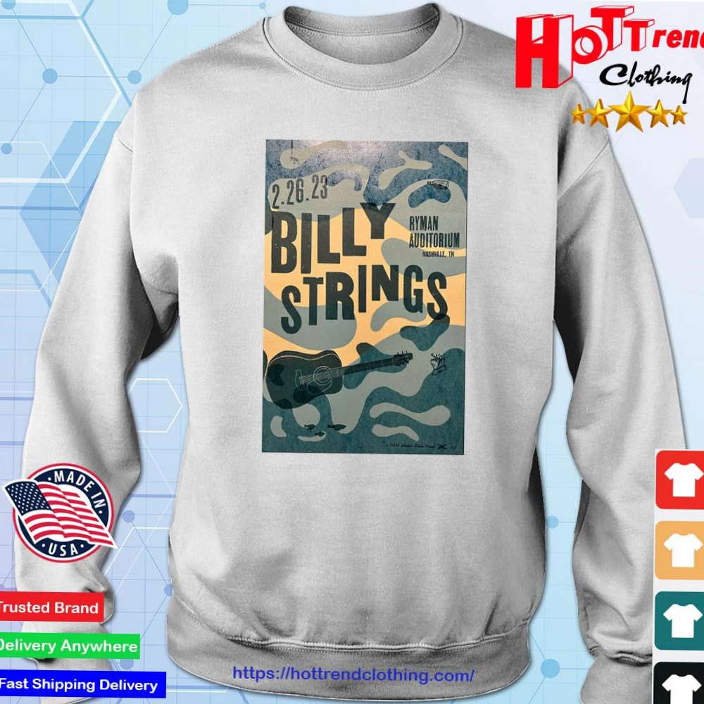 Poster Billy Strings Live At The Ryman Auditorium Nashville TN 2023 Shirt