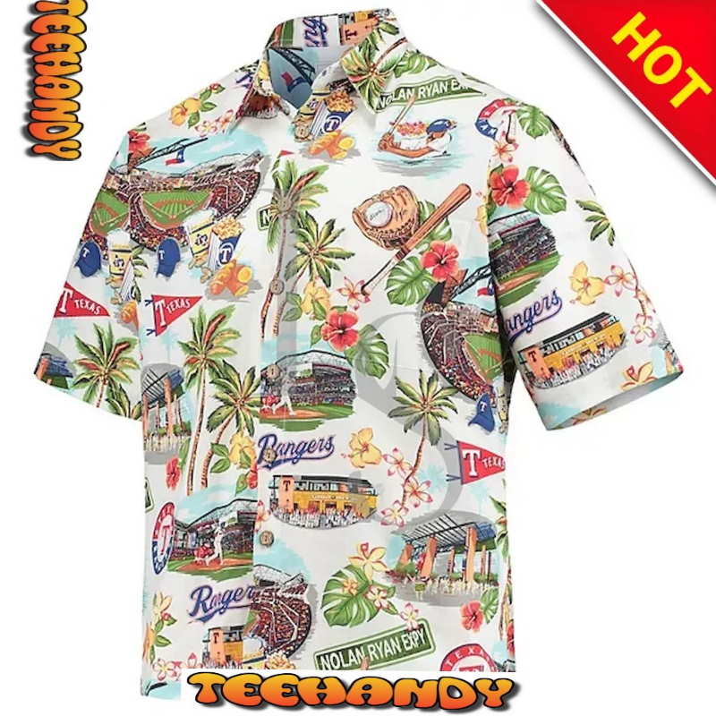 Property of Texas Rangers Coconut Tree Hawaiian Shirt