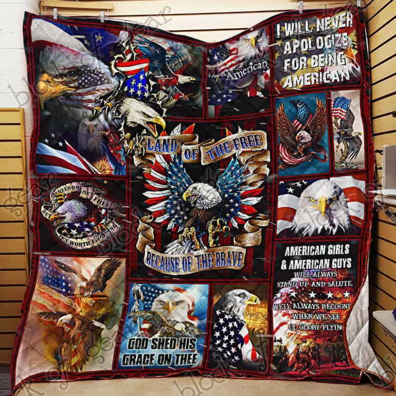 Proud American Eagle 3D Quilt Blanket