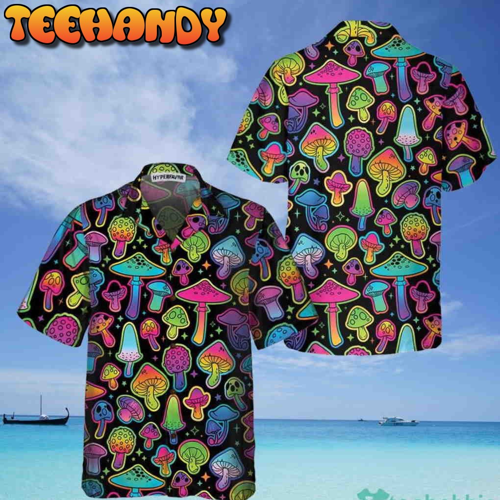 Psychedelic Mushroom Pattern Hawaiian Shirt