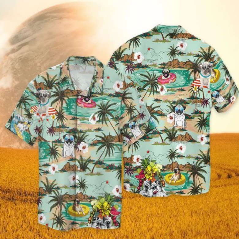 Pug Dog Hawaiian Shirt