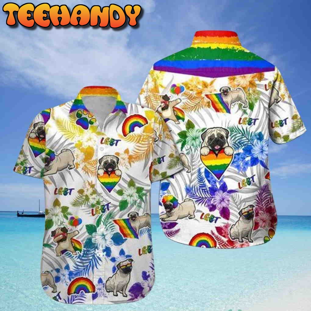 Pug LGBT Cute Dog Hawaiian Shirt