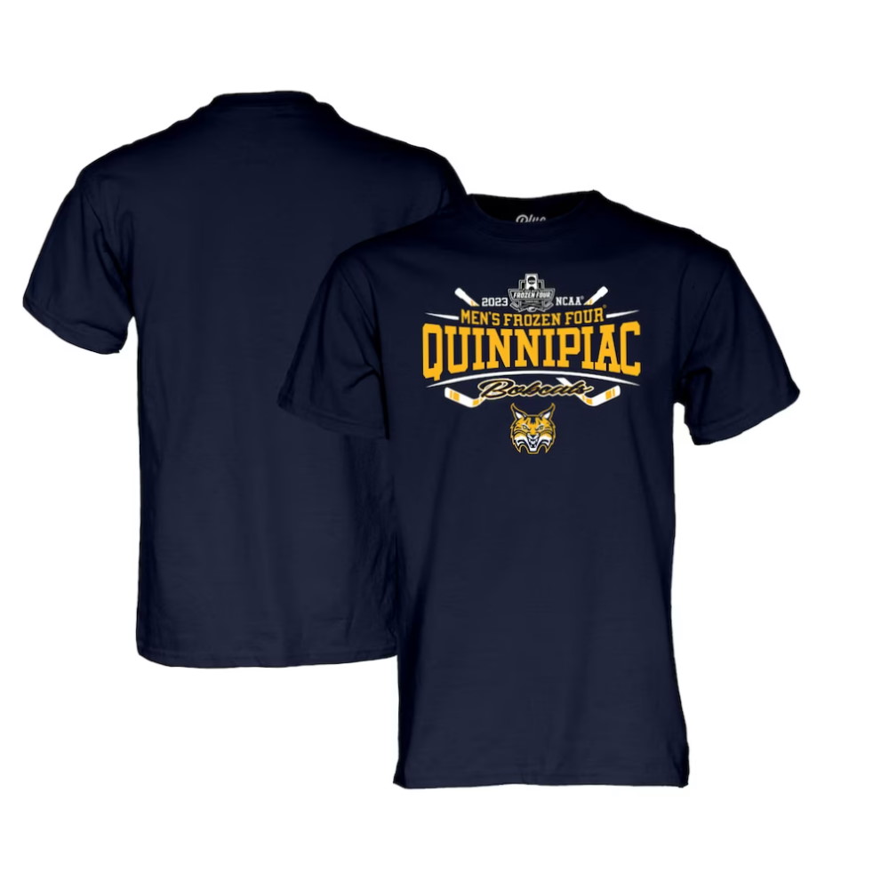 Quinnipiac Bobcats 2023 NCAA Frozen Four Men’s Ice Hockey Tournament T-Shirt