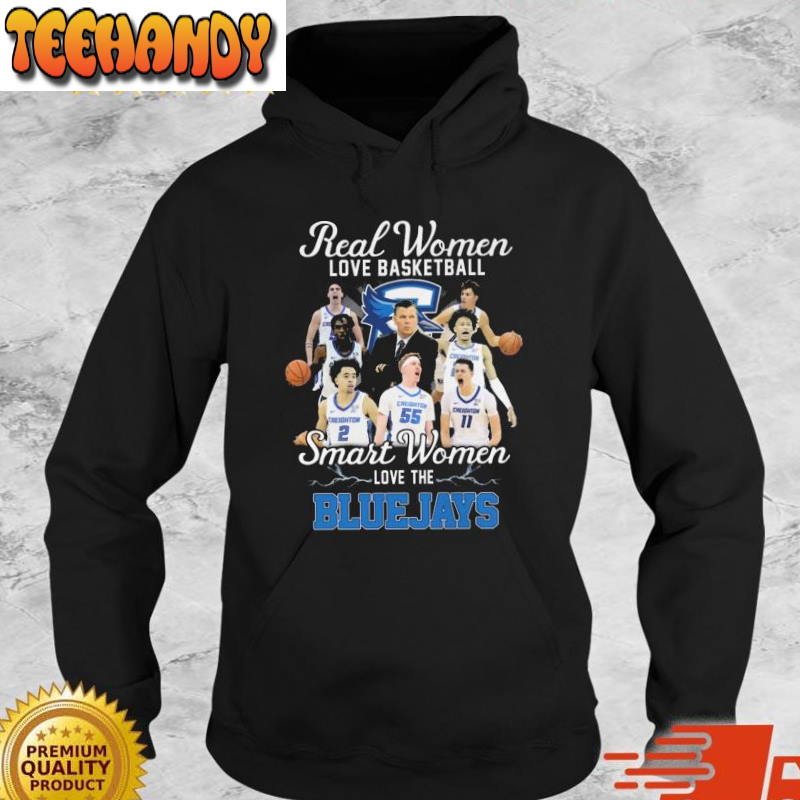 Real Women Love Basketball Smart Women Love The Creighton Bluejays Shirt