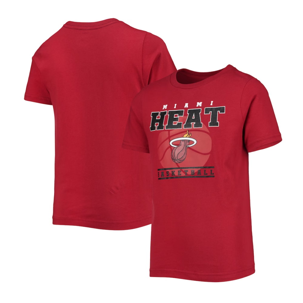 Red Miami Heat Basketball T-Shirt