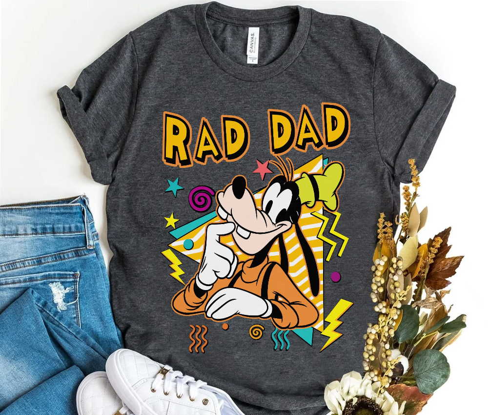 Retro 90s Disney Couples A Goofy Movie Goofy Rad Dad Son Max Father’s Day Shirt