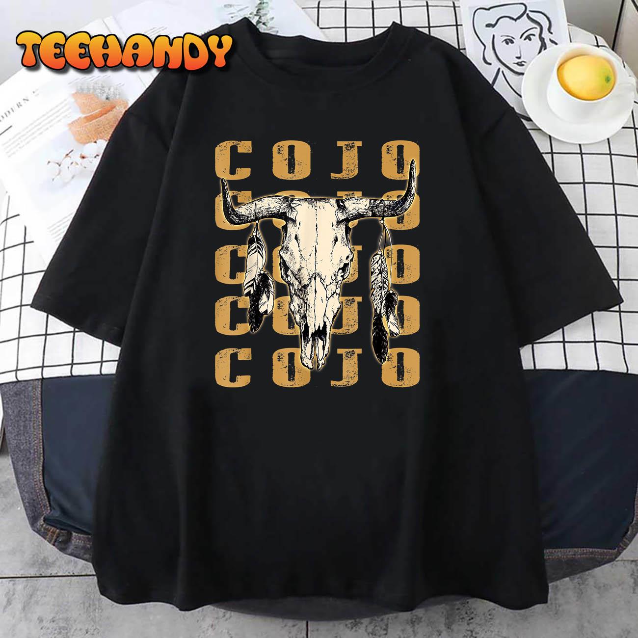 Retro Cojo Bull Skull Music Country 70s T-Shirt