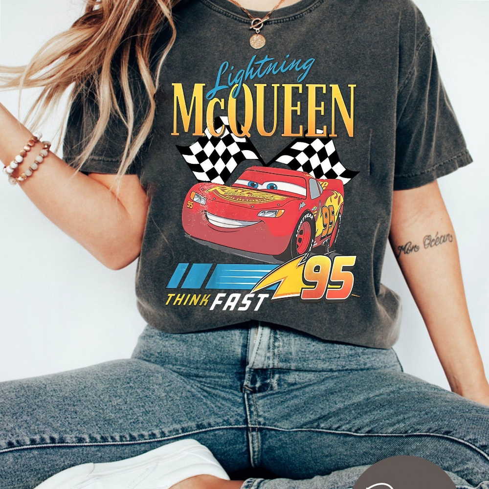 Retro Lightning McQueen Cars Birthday Shirt