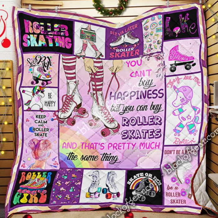 Roller Skating Girls 3D Quilt Blanket