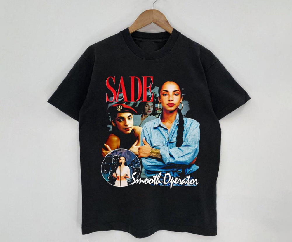 SADE Vintage 90s Shirt, Diamond Singer Tour Concert Black T-Shirt