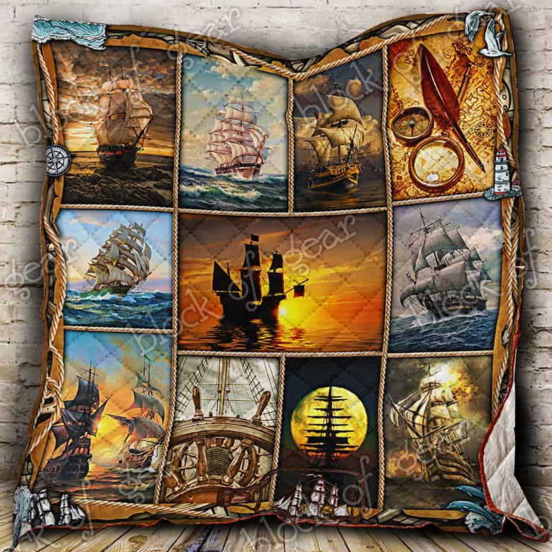 Sailing Ships 3D Quilt Blanket