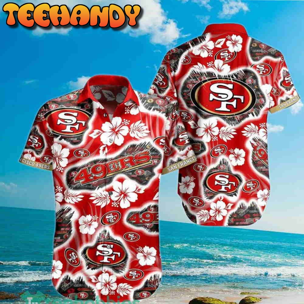 San Francisco 49ers NFL Tropical Flower Hawaiian Shirt