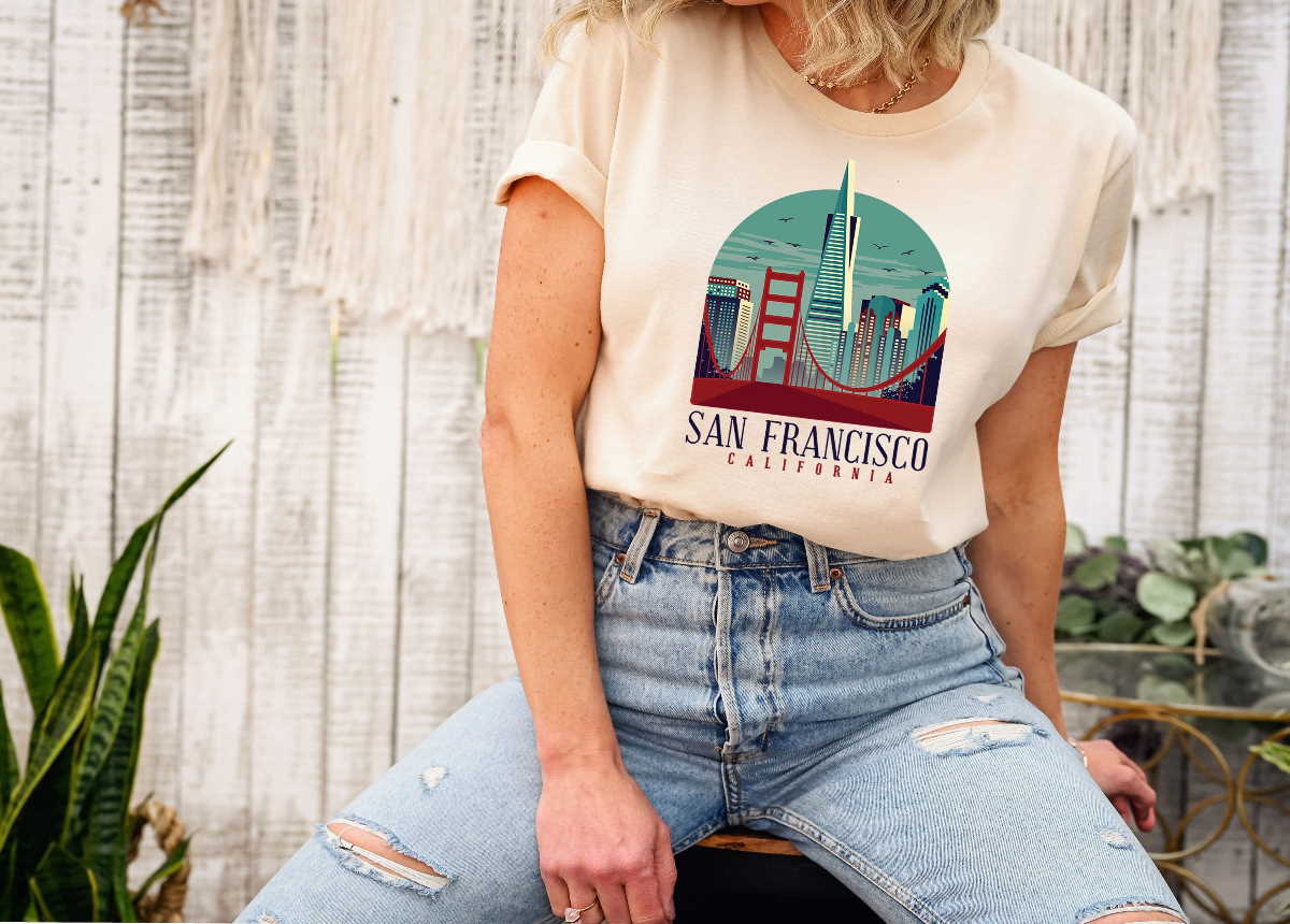 San Francisco California Shirt For Traveler, San Francisco Skyline T Shirt