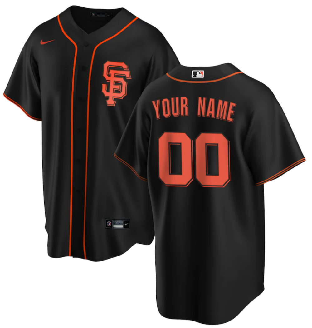 San Francisco Giants Black Alternate Replica Custom Jersey