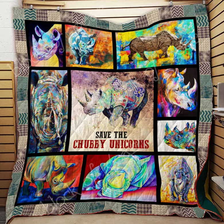 Save The Chubby Unicorns 3D Quilt Blanket